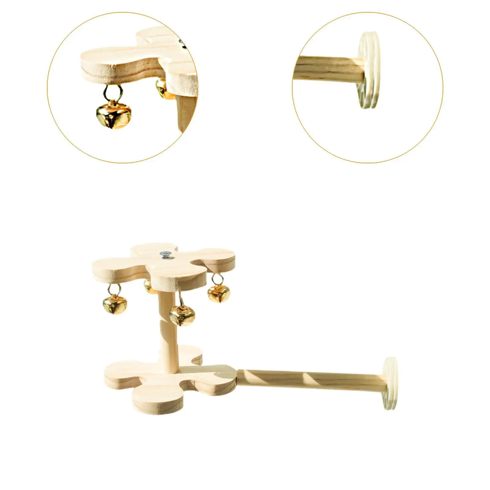 Bird Stand Perch Toy Bird Stick, Physical Exercise Parrot Stand Rotating Windmill Perch for Parakeet Finches Mynah Cockatiel