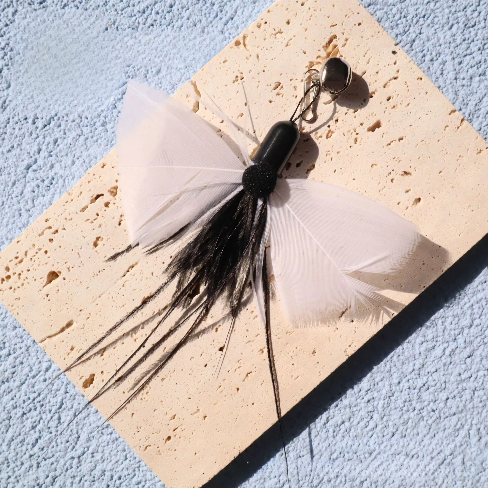 Cabezal de repuesto para insectos y gatos, accesorios de juguete, palo de Teaser divertido, varita interactiva, juguete para mascotas con plumas - imagen 5