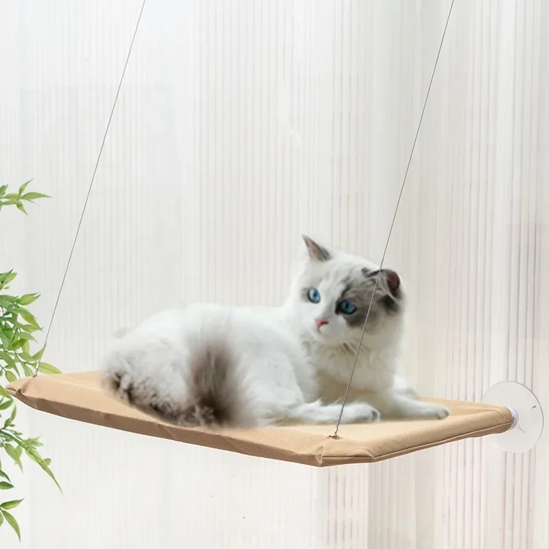 Hamaca de ventana para gatos ultrasuave, perca acogedora tipo nube para la hora de la siesta felina, montada con forma segura, perfecta para ahorrar espacio, 1 ud. - imagen 3