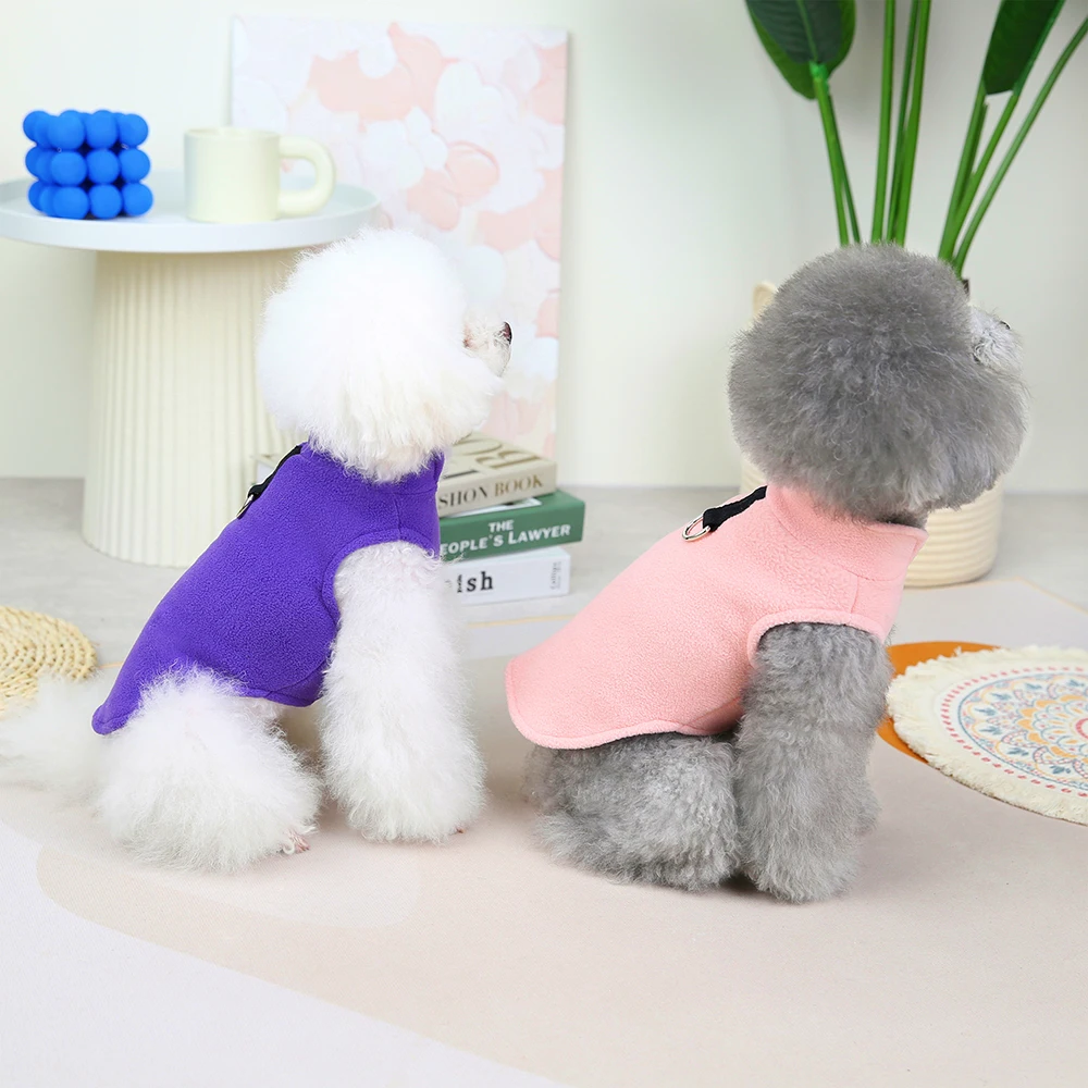 Ropa cálida para perros pequeños y medianos, abrigo de lana suave para cachorros, chaleco de invierno para mascotas, chaqueta para perros pequeños y medianos, gatos, Chihuhua, Yorkshire - imagen 2