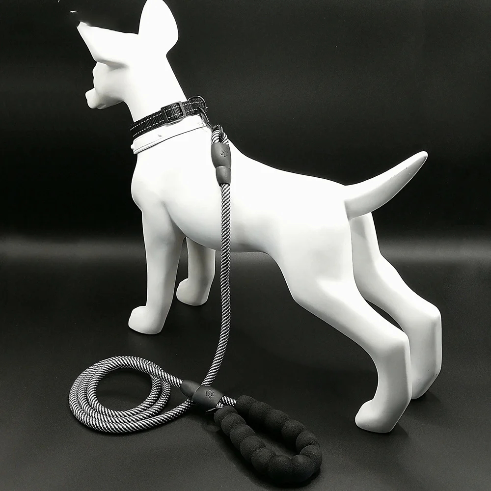 Correa para perros antiadherente: cadena para perros con agarre manual que no se atrecha para perros pequeños, medianos y grandes, correa duradera para mascotas para caminar, - imagen 3