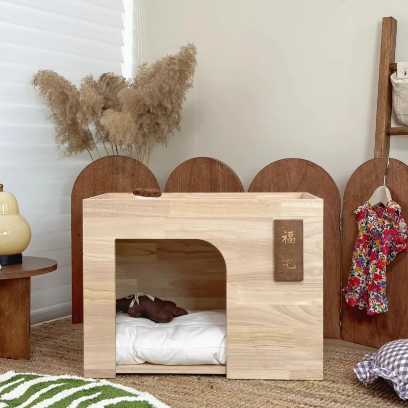 Nido de interior para mascotas, muebles de madera duraderos para mascotas, suministros para salón, cama con cojín, productos de decoración para el hogar para perros y gatos, accesorios - imagen 3