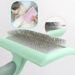 Cepillo quitapelos de acero inoxidable para perros y gatos