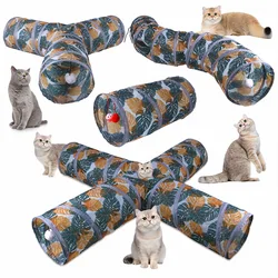 Túnel plegable de juego para gatos – Felpa transpirable para interior