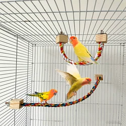 Columpio de algodón para loros con juguete de entretenimiento