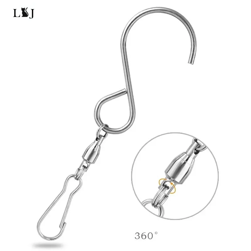 Ganchos giratorios para colgar viento, hilanderos giratorios de acero inoxidable de 360 grados, campanas de viento, torsión de cristal, herramientas de fiesta, 1/5 Uds. - imagen 2