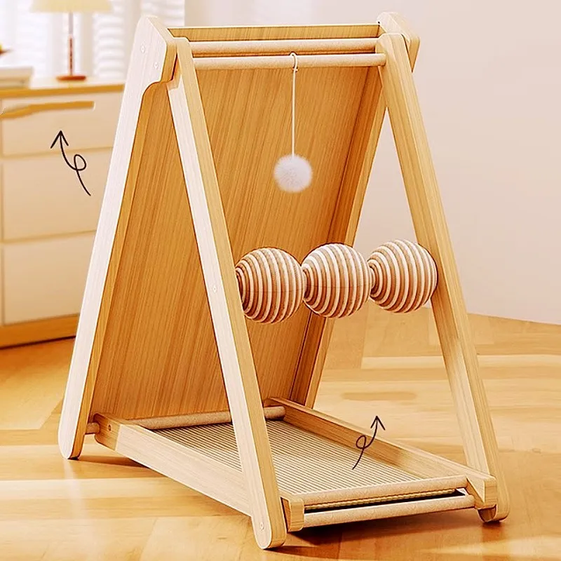 Marco de escalada para gatos, pelota de Sisal, poste rascador para gatos, rascadores plegables para gatos, tabla rascadora para gatos, Protector de sofá, suministros para mascotas - imagen 4