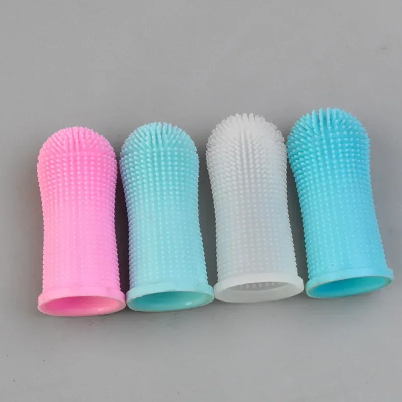 4 Uds. Cepillo de dientes para dedos de mascotas, limpieza súper suave para perros, cuidado del mal aliento, herramienta de cepillo de dientes de silicona, suministros de limpieza para perros y gatos - imagen 2