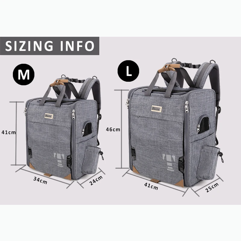 Truelove-mochila de viaje para mascotas, bolsa de transporte de nailon y poliéster transpirable, de calidad, para exteriores, para perros y gatos, TLX2171 - imagen 5