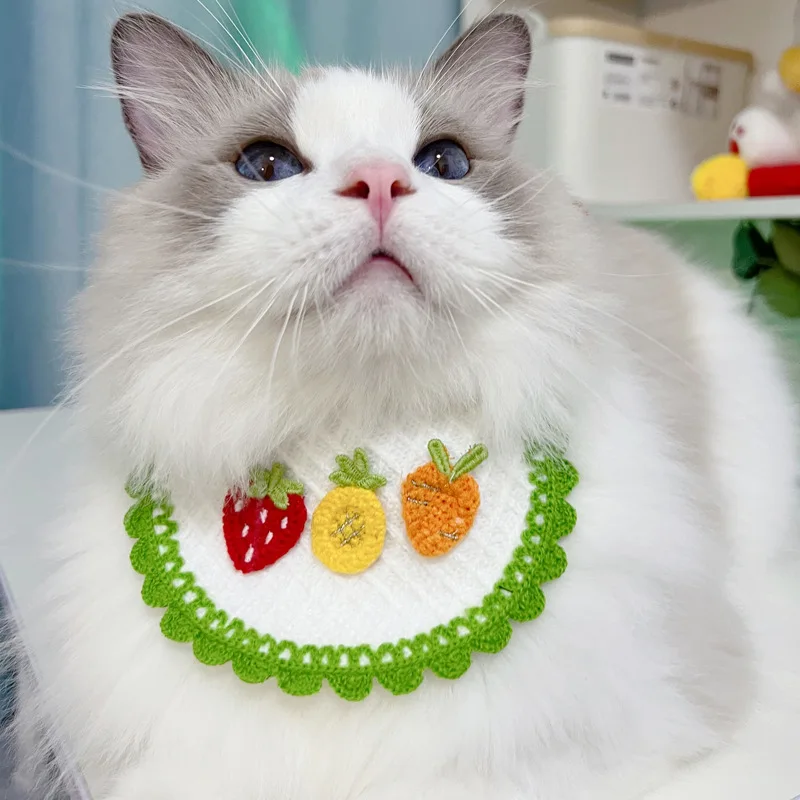 Pañuelo ajustable para mascotas, babero para gatos, cachorro, Chihuahua, decoración de festivales, gatito, cumpleaños, collar de vestir - imagen 3