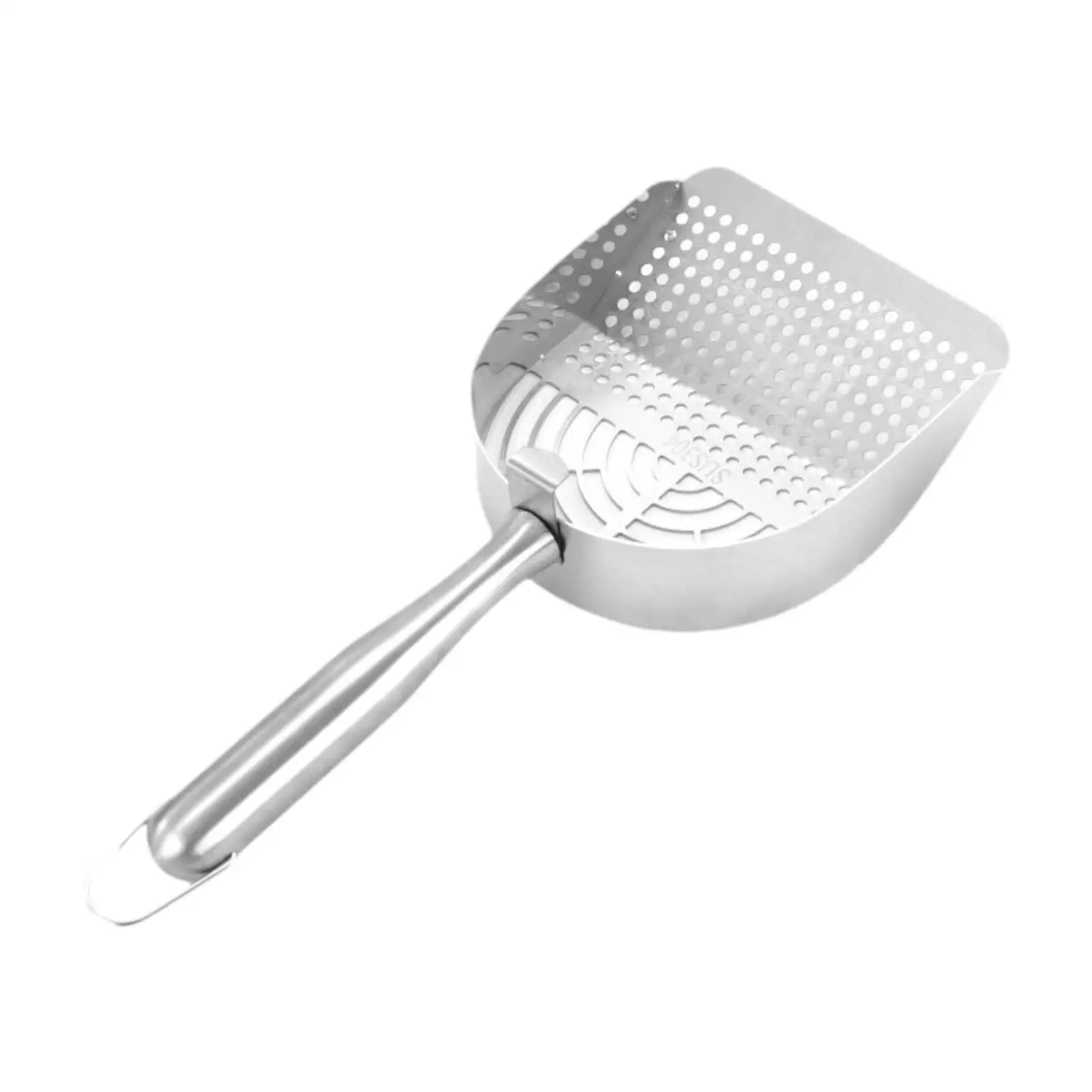 Pet Cats Litter Scoop Deep Sifting Stainless Steel Ergonomic Grip Sifting Scoop Kitten Waste Scooper for Cat Litter Tray Kitty