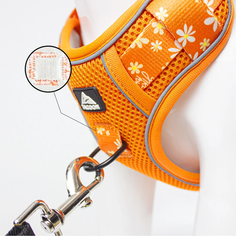 Arnés reflectante sin tirones para perros pequeños y grandes, chaleco con correa para el pecho, accesorios para mascotas, correa para caminar, Husky, Labrador, Pug - imagen 4