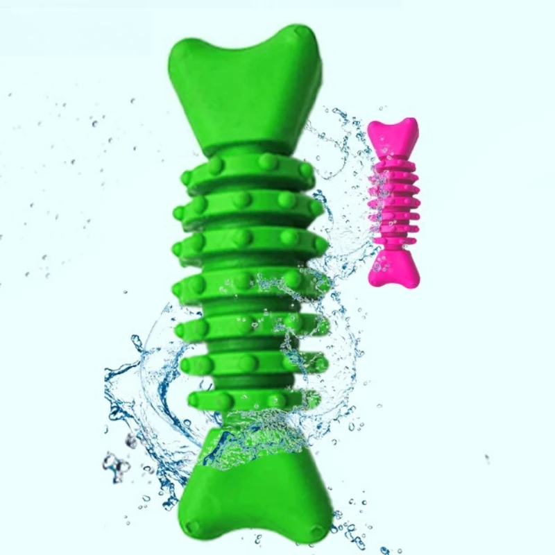 Juguetes para masticar para perros TPR para limpieza de dientes, palo Molar con forma de caramelo con cuerda de algodón para cachorros, perros medianos y grandes - imagen 5