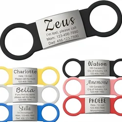 Collar identificativo personalizado para perro y gato con llavero