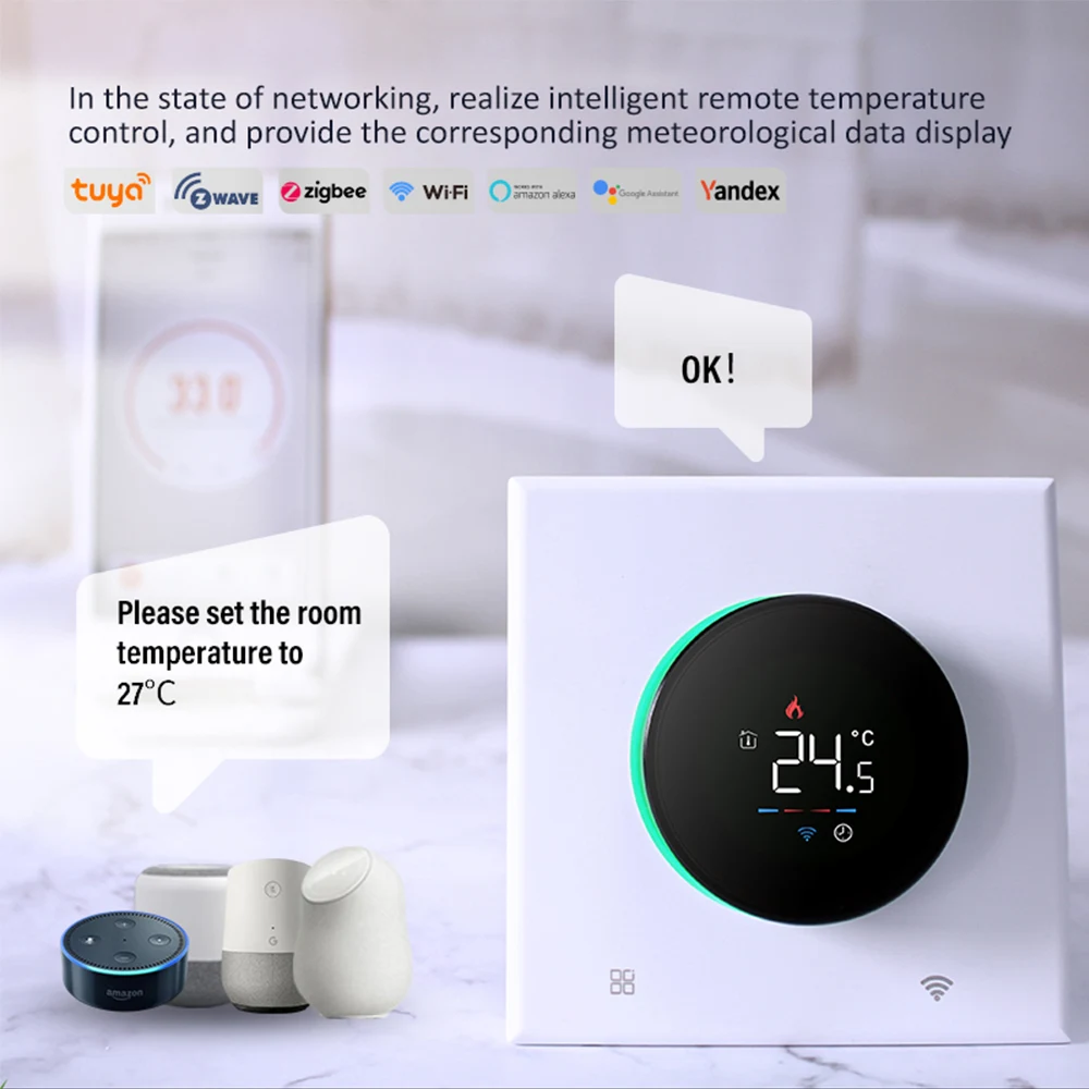 Termostato WiFi inteligente, controlador de temperatura Digital, termostato de calefacción de caldera de Gas y agua programable, termostato de perilla eléctrica - imagen 4