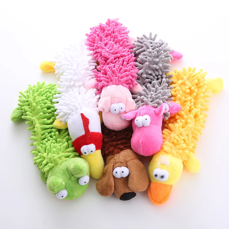 Juguete para perros, juguete de peluche con sonido, fregona, cáscara de piel, rana, hipopótamo, suministros de molienda de dientes - imagen 2
