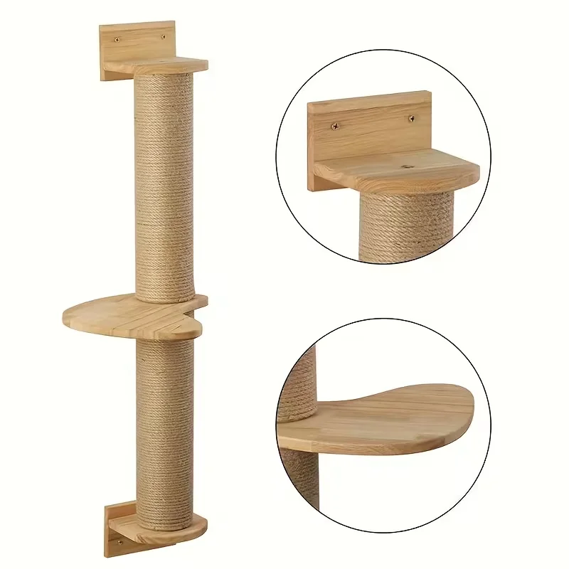 Rascador de pared con sisal y hamaca para gatos - imagen 5