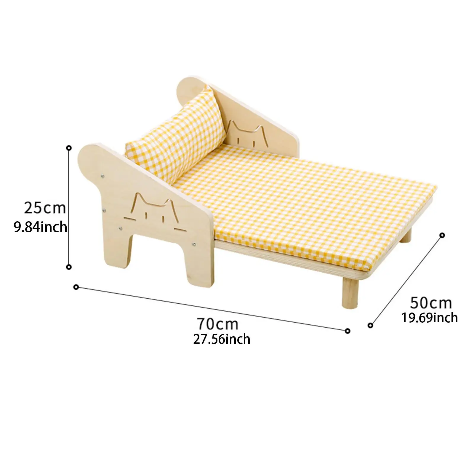 Cat Hammock Small Pet Furniture Summer Beach Wood Beach Chair Cat Bed Dog Bed Summer Essential for Sleeping Small Medium Cats