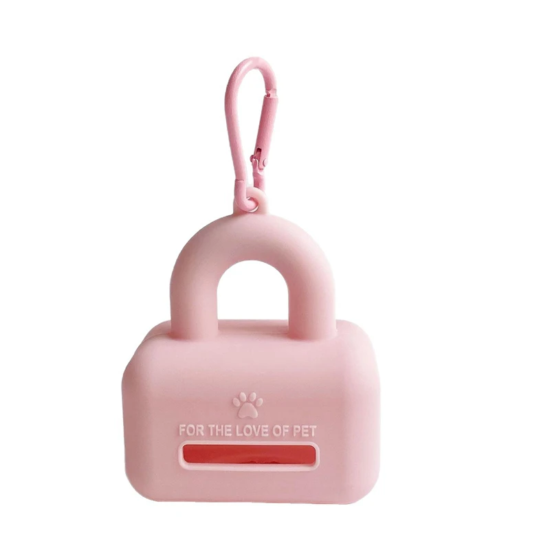 Dispensador portátil de silicona bolsas residuos perro para exteriores