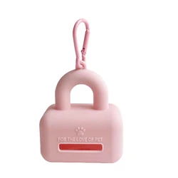 Dispensador portátil de silicona bolsas residuos perro para exteriores