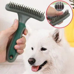 Peine de acero inoxidable para perros y gatos – Cepillo desenredante profesional