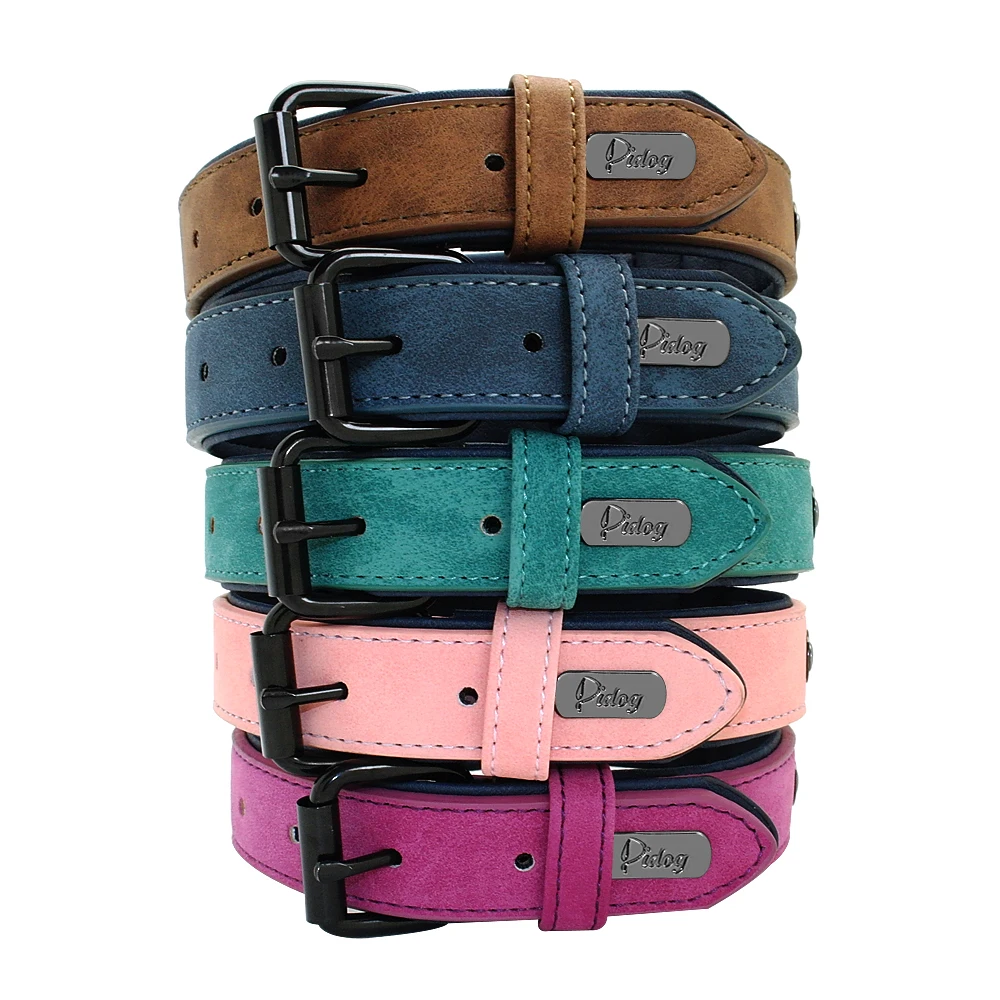Collar de cuero acolchonado para perros – Todas las tallas - imagen 2