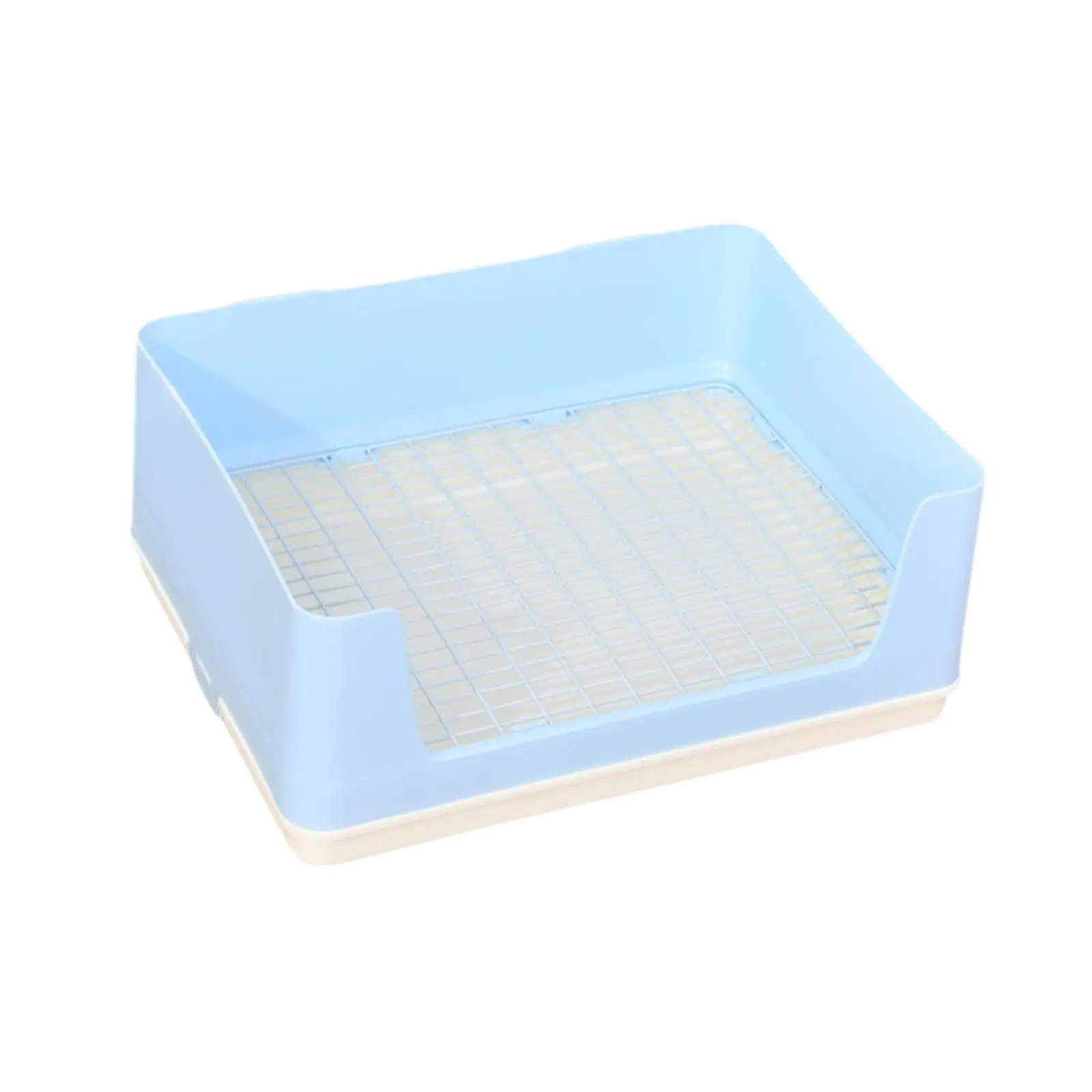 Litter Box Anti Splashing Detachable Tray Bedpan Small Animals Litter Tray for Chinchilla Guinea Pig Bunny Ferret Hamster
