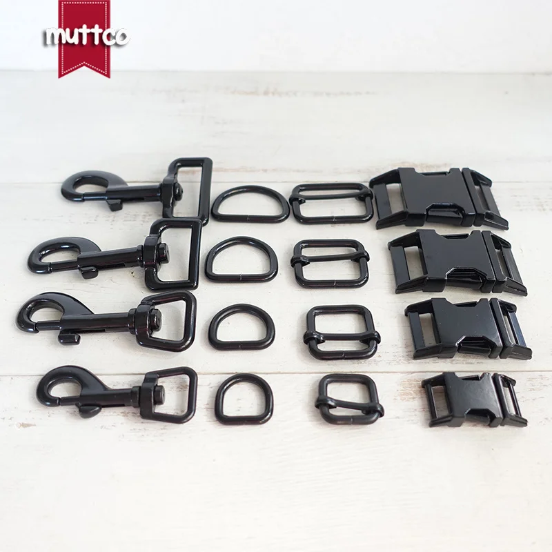 10 juegos/lote de accesorios DIY hebilla de Metal hebilla ajustable anillo en D cierre de perro de Metal en tamaños de 15mm/20mm/25mm/30mm-4 colores-láser - imagen 5