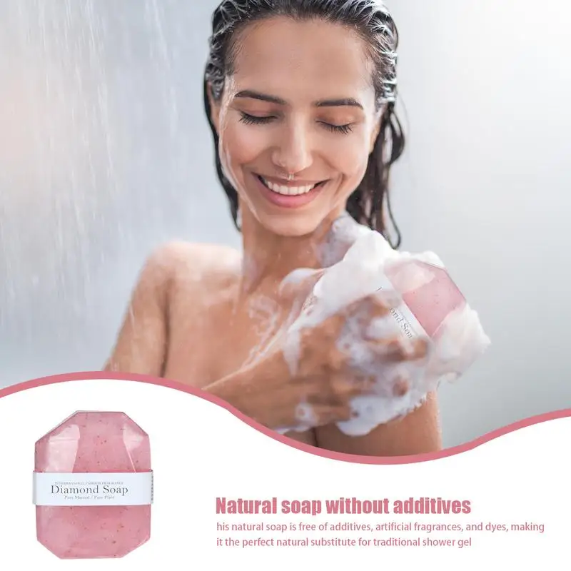 Jabón Natural de piedras preciosas con lámina dorada, jabón perfumado, regalo para mujeres y hombres, jabón de baño para cara y cuerpo para ayudar a suavizar la piel - imagen 4