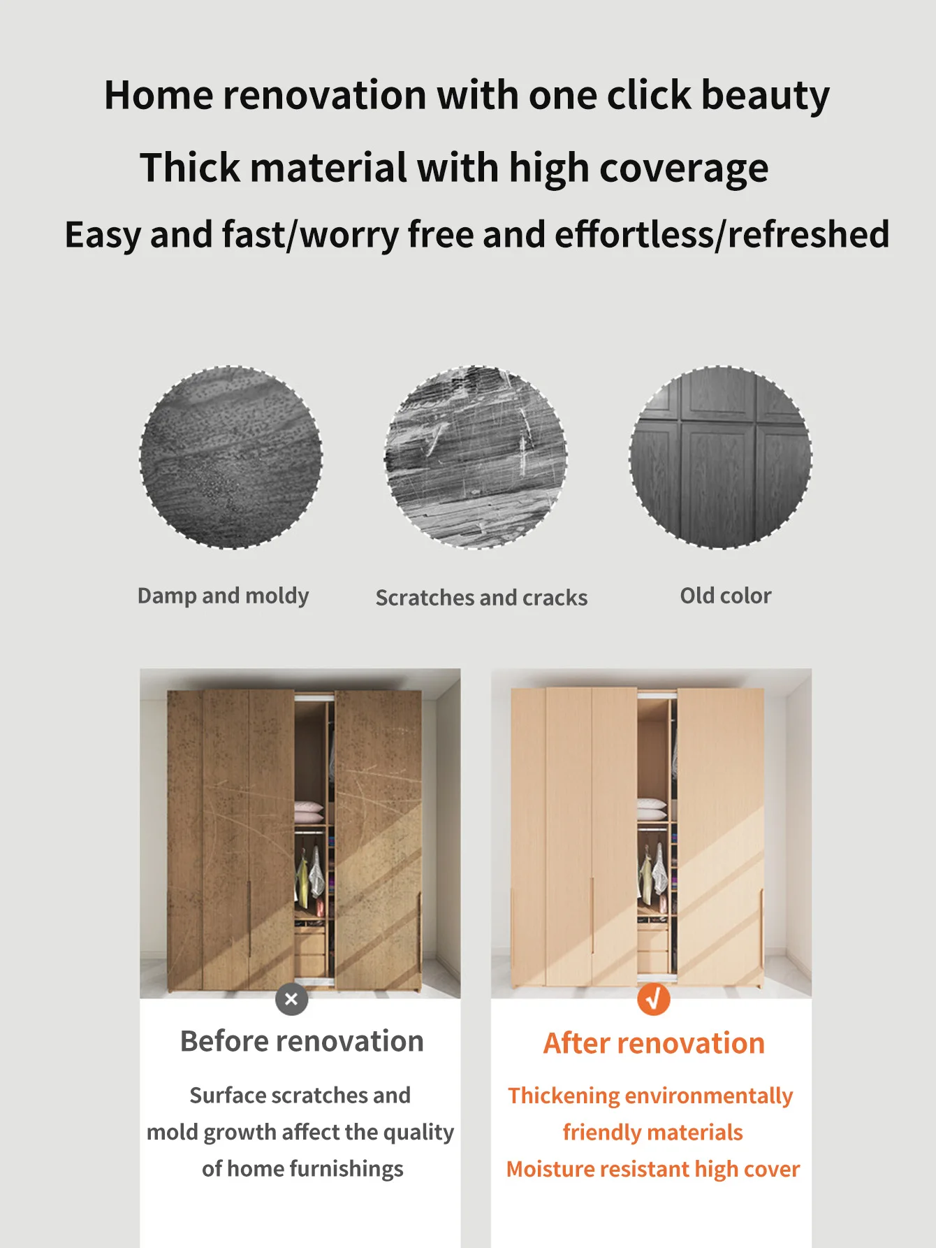 1 rollo de pegatinas de renovación, pegatinas de película de grano de madera, grano de madera sintética autoadhesivo para armarios, puertas de madera, gabinetes, mesas de madera, papel tapiz de suelo, papel tapiz de 15,7 pulgadas X 78,7 pulgadas - imagen 5