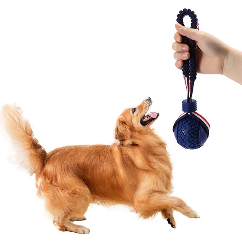 สุนัขของเล่นเชือก Interactive ทําความสะอาดฟันลูกบอลสําหรับสุนัขขนาดเล็กกัด Chew ของเล่นลูกสุนัขการฝึกอบรม Pet Supply - imagen 2