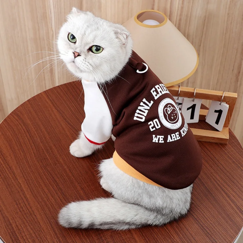 Sudaderas con capucha con estampado de letras para perros pequeños, ropa cálida y suave para perros, sudaderas con capucha para cachorros, jerséis de moda para gatos, disfraces para mascotas Chihuahua - imagen 4