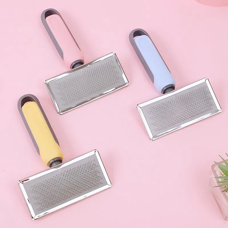 Peine para perros, cepillo para perros, peines de acero inoxidable para limpieza de pelo de gato, cepillo de cuidado para perros, utensilio para eliminar el pelo de mascotas, peine de masaje, suministros para mascotas - imagen 3