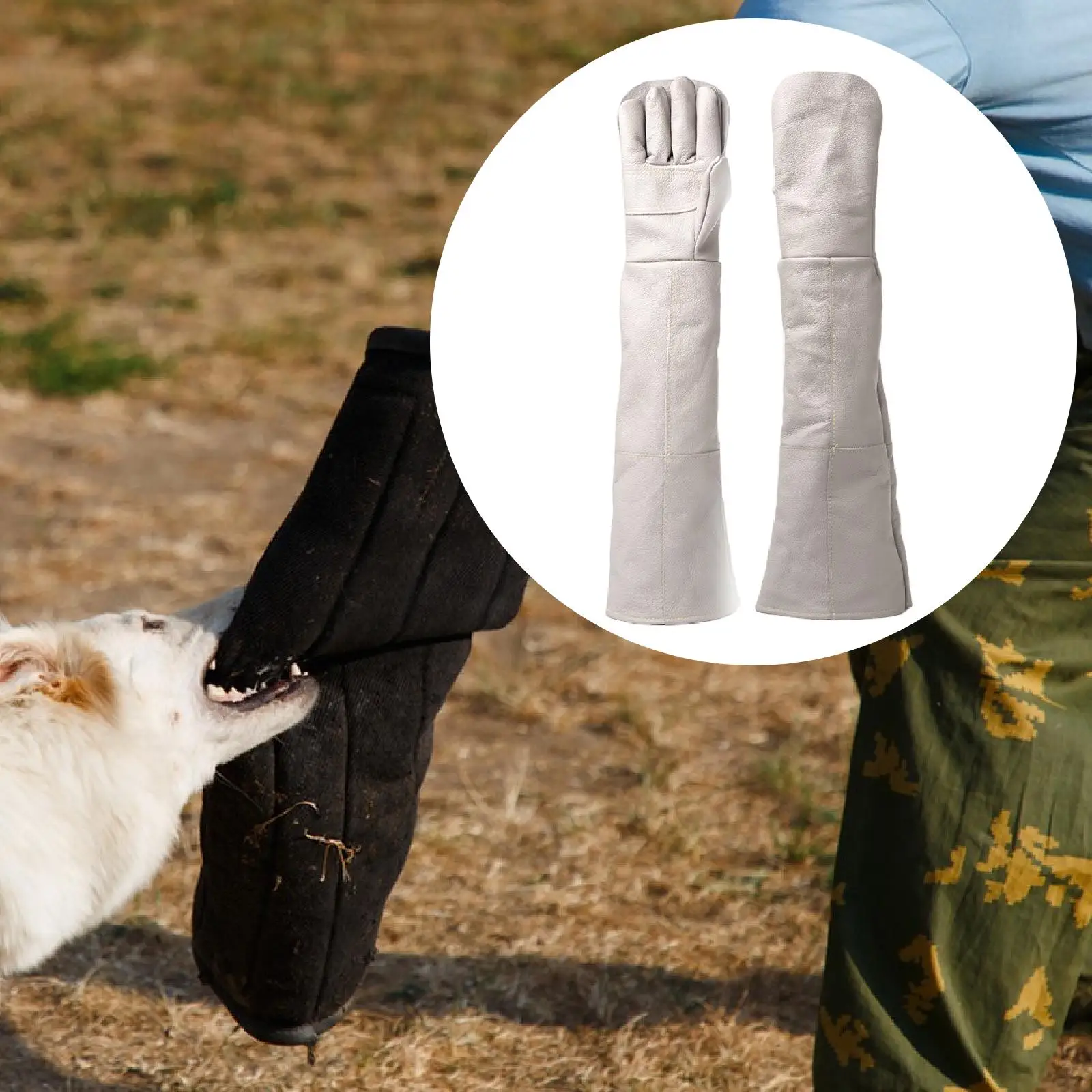 Animal Handling Gloves Multiuse 60cm Extra Long Bird Gloves for Parrots Work Protective Glove for Lizard Beginners BBQ Fireplace