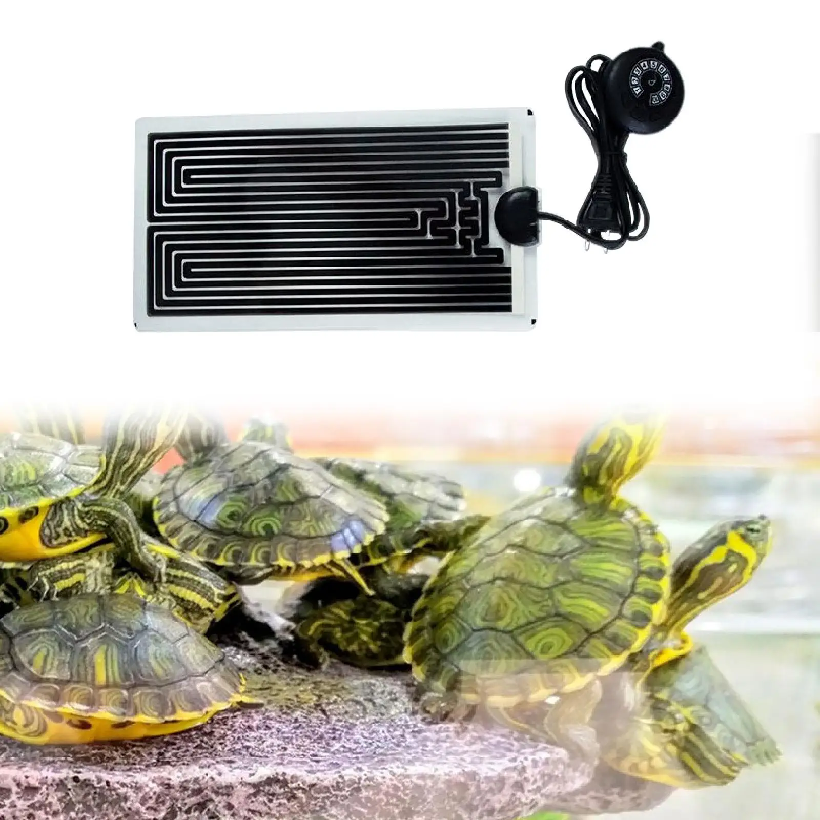 Reptile Heating Pad Portable Electric Multipurpose Under Tank Terrarium Heating Mat for Gecko Frogs Turtles Tortoise Snake