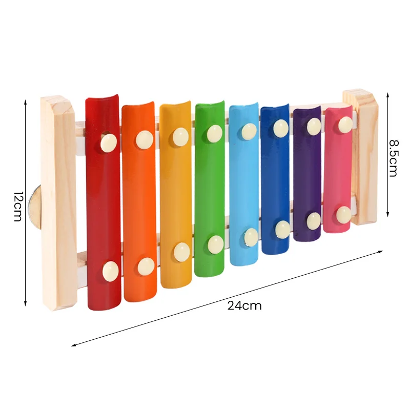 Pássaros mascotas loros juguetes loro gallo Pecking xilófono juguete decoración con sonidos accesorios para jaulas de pájaros - imagen 2