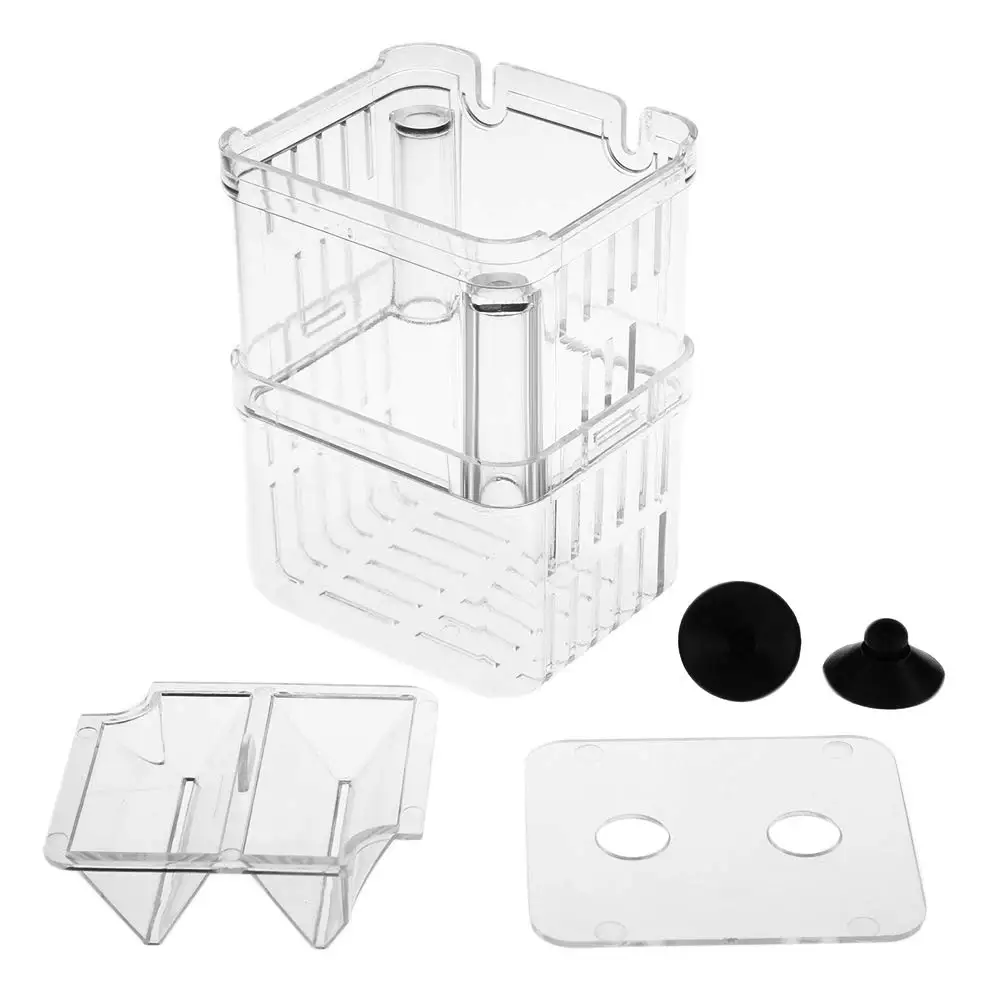 Caja para cría de peces de acuario, caja de aislamiento duradera para pecera Betta, incubadora para incubación de peces, camarones y peces de bebé - imagen 5