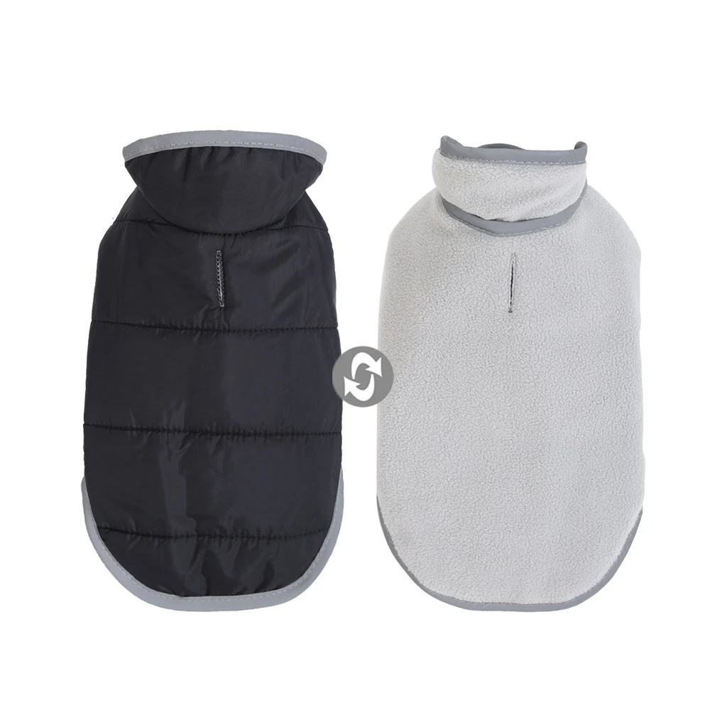 Chaqueta reflectante para perros, ropa Reversible para cachorros de otoño e invierno, para perros pequeños y medianos, abrigo impermeable para Chihuahua, trajes para mascotas - imagen 2