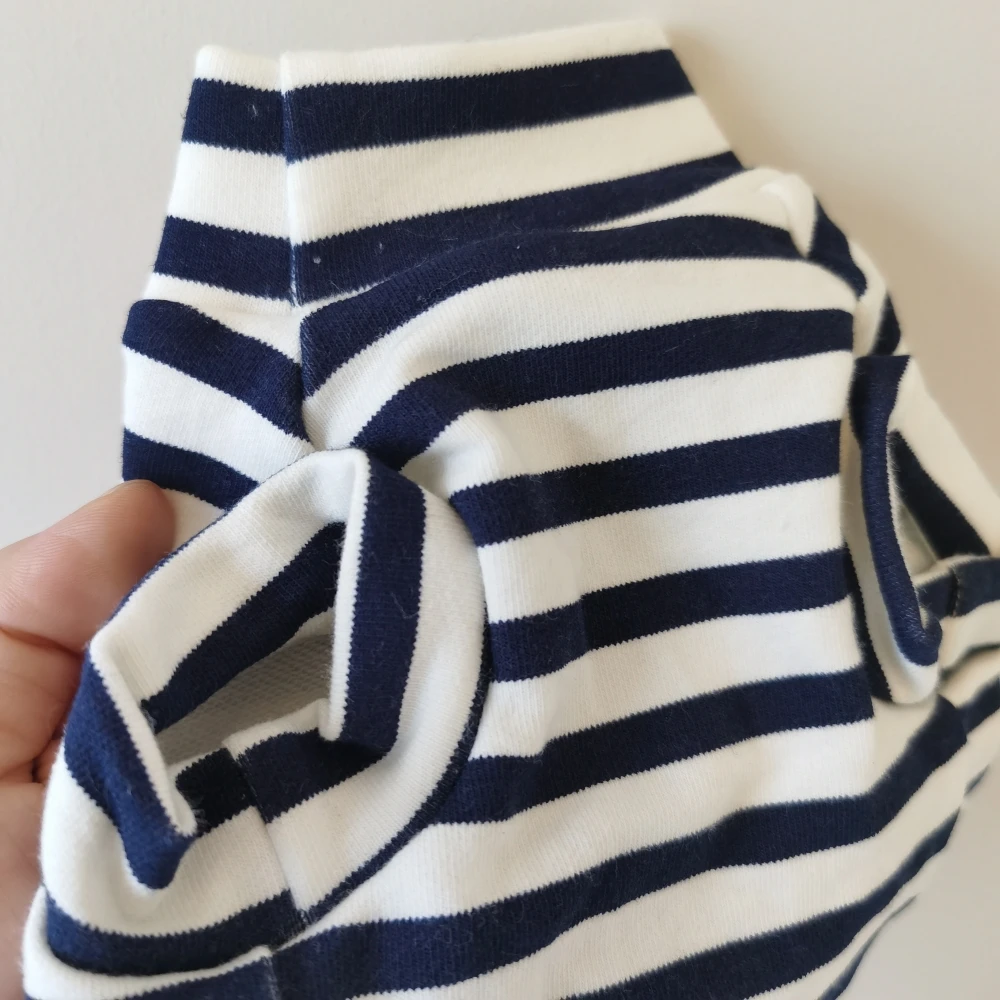 Camisa de algodón a rayas negras para Sphinx Cat Abrigo de otoño negro suave de manga corta para gatitos Mono de primavera Devon Rex Ropa de gato - imagen 5