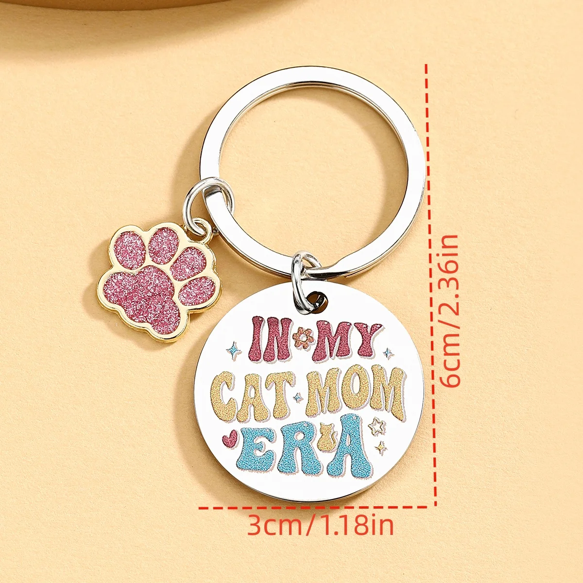 Llavero mamá de gato - Regalo perfecto para dueños de gatos felices - imagen 2