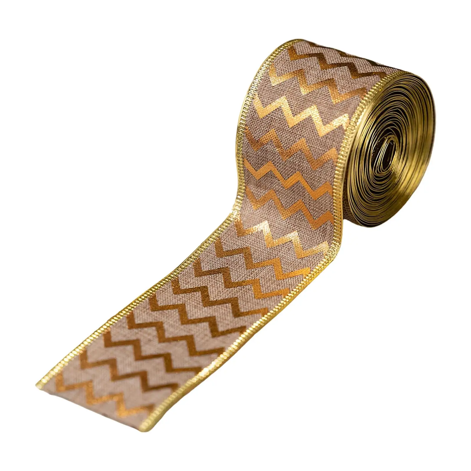 Linen Christmas Ribbon Xmas Ribbons 5cm Width Home Decorations Atmosphere Layout DIY Decorative for Wreath Christmas Tree