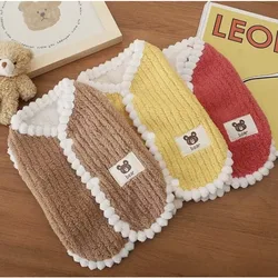 Abrigo cálido de invierno para perros, ropa de lana suave para mascotas para perros pequeños, gatos, chaqueta bonita para cachorros, disfraz de Bulldog Francés, Chihuahua y Yorkies