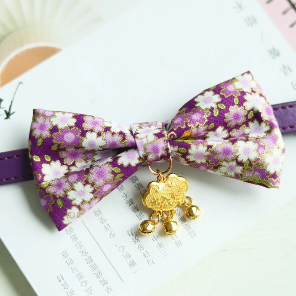 Collar ajustable para gatos y perros con lazo decorativo - imagen 2
