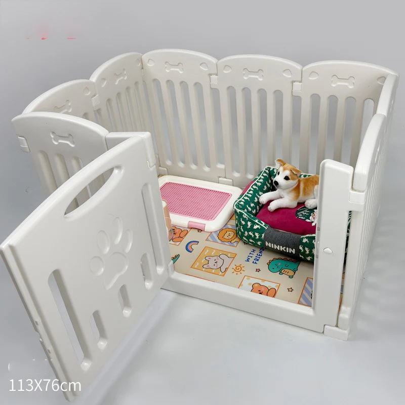 Jaula interior para perros pequeños, cerca para mascotas, perrera, suministros, cercas, casa, recinto, riel protector - imagen 4