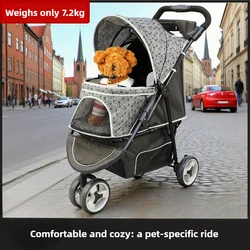 Cochecito plegable para perros y gatos, tamaño mediano-grande