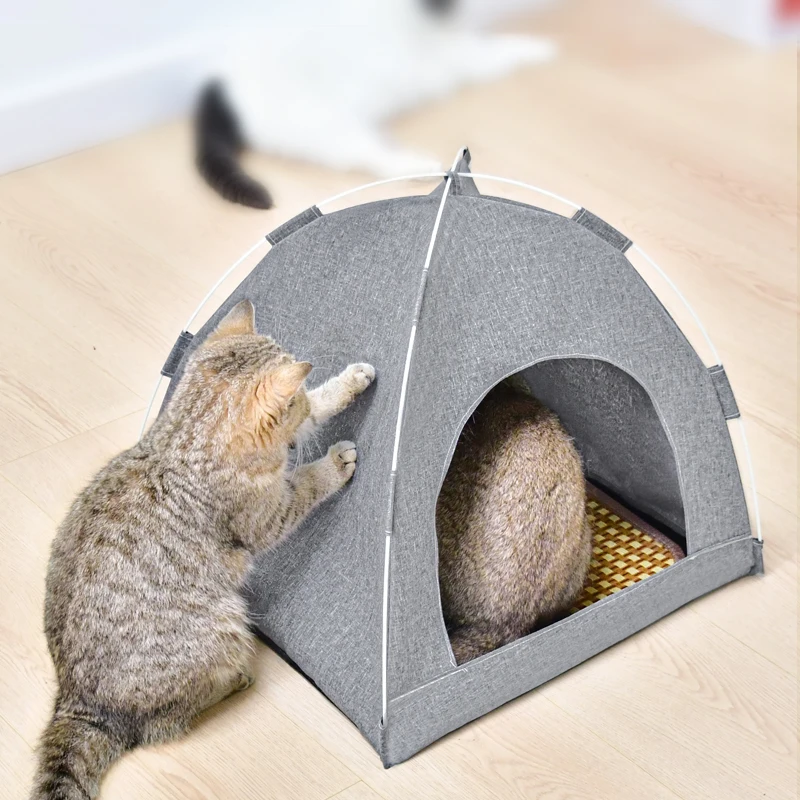 Winter Cat Tent High Quality Cat Bed Foldable Pet Bed Waterproof Cat Camping Bed Portable Bed - imagen 2