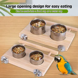 Plataforma de alimentación 2 en 1 para aves - acero inoxidable
