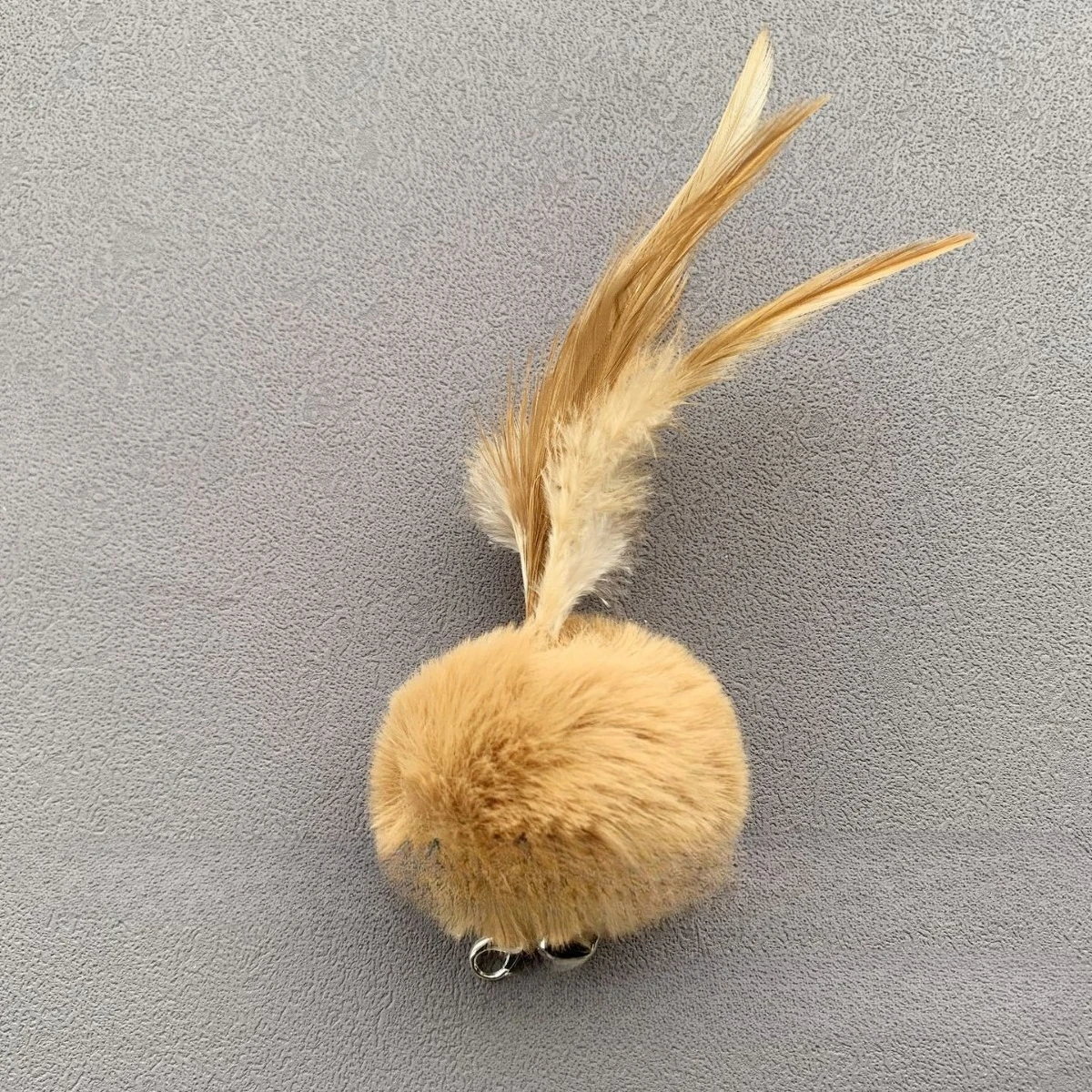 2 uds. Bola de peluche de color aleatorio, palo de Teaser para gatos con plumas para cambiar los cabezales, juguete para gatos, interacción de felpa, juguete para mascotas - imagen 4