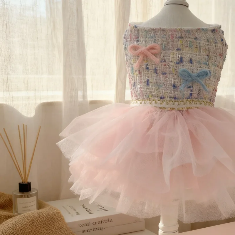 Vestido terciopelo abullonado para perros pequeños – Estilo princesa - imagen 4