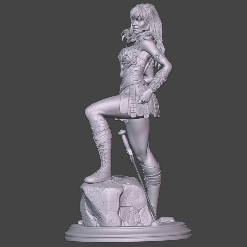 Figura de resina guerrera medieval sin pintar 75mm para modelismo - imagen 4